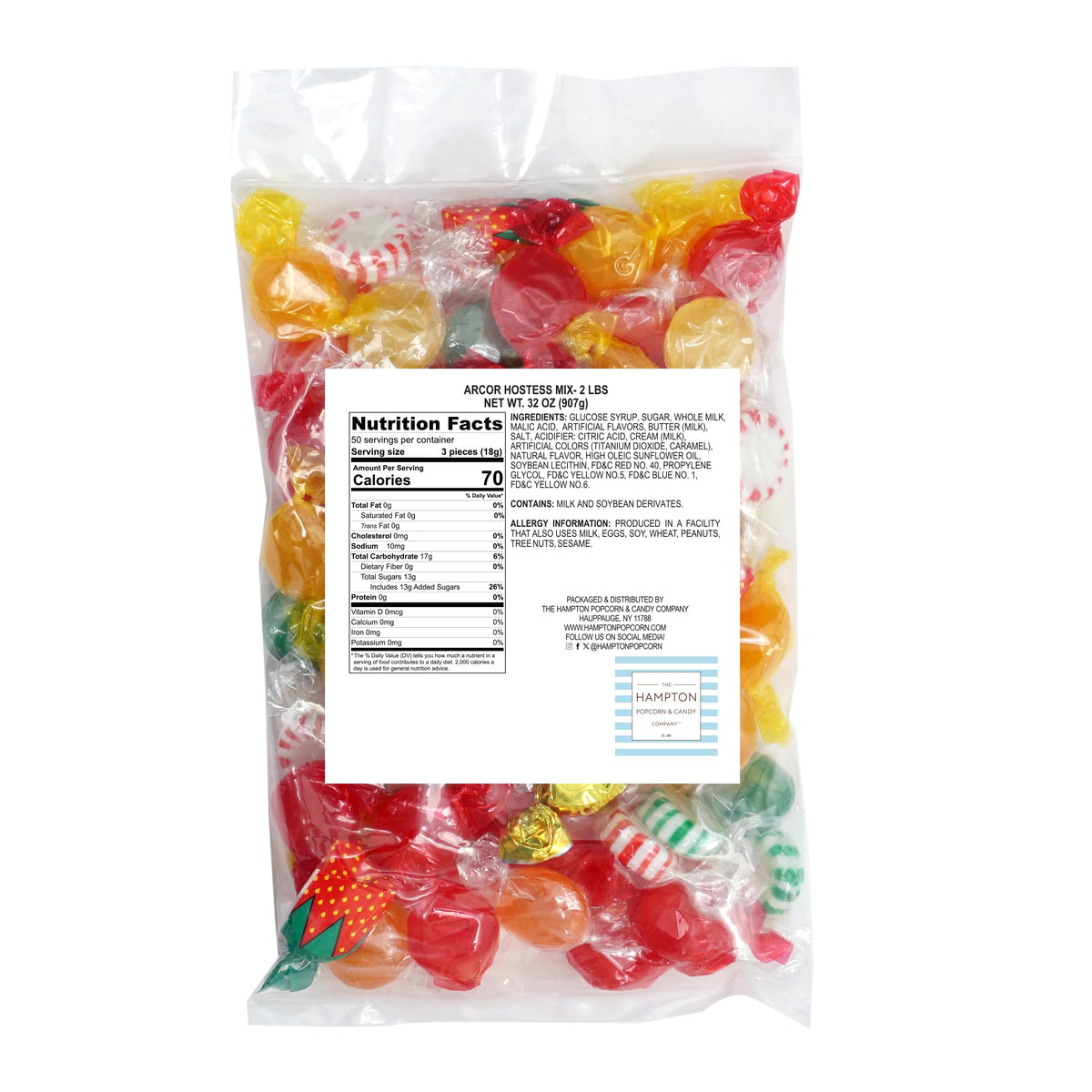 Hostess Mix strawberry bon bons close-up, ideal for party favors and snacking.
