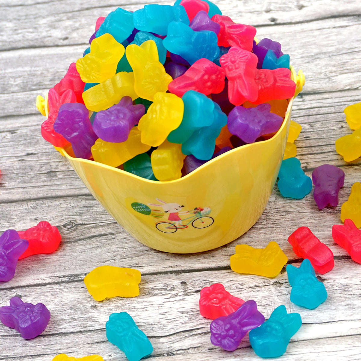 2 lb bulk bag displayed on a party table for Easter celebrations.