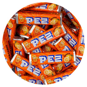 The Hampton Candy Company orange refill 1lb bag for dispensers, ideal for parties.
