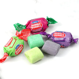 Watermelon flavor gum piece ideal for party snacks and pinatas.