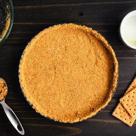 The Hampton graham cracker crumbs sprinkle onto yogurt for crunch