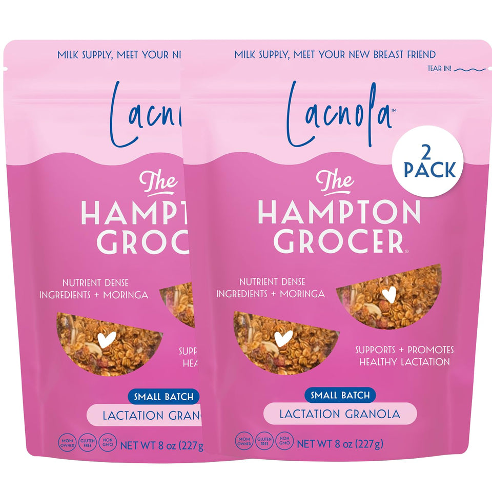 The Hampton Grocer Lacnola Lactation Granola 2-pack, a convenient lactation-friendly snack.