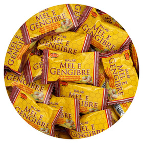 The Hampton Honey and Ginger hard candy bulk bag, glossy wrappers, ready for on-the-go flavor moments.