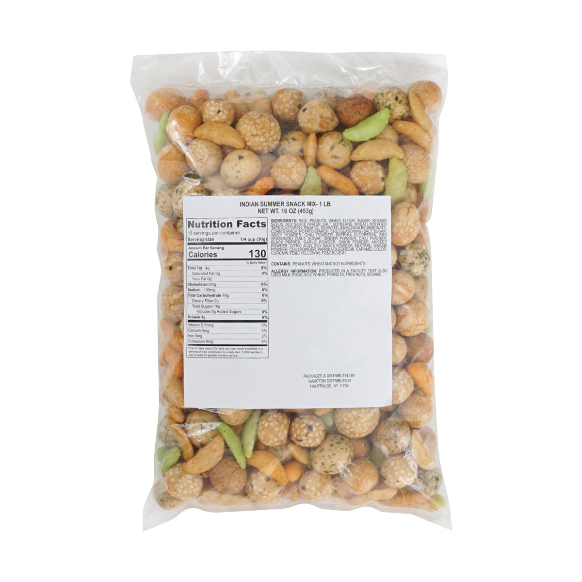 Indian Summer Rice Snack Mix with wasabi and chili spices for bold heat.