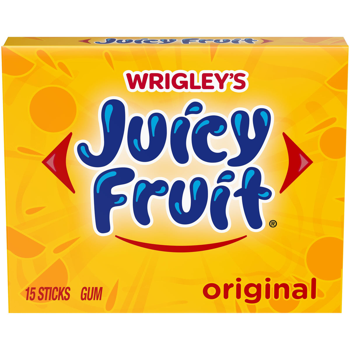 The Hampton Candy Company Juicy Fruit gum packs provide convenient bulk for home, office, and car.