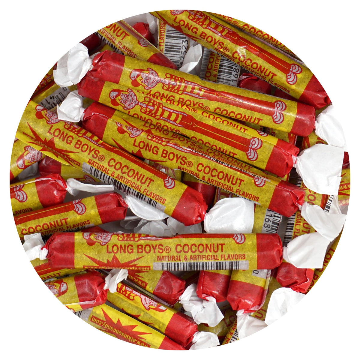 The Hampton Long Boys Coconut Candy bag showing tropical caramel flavor for sharing at parties