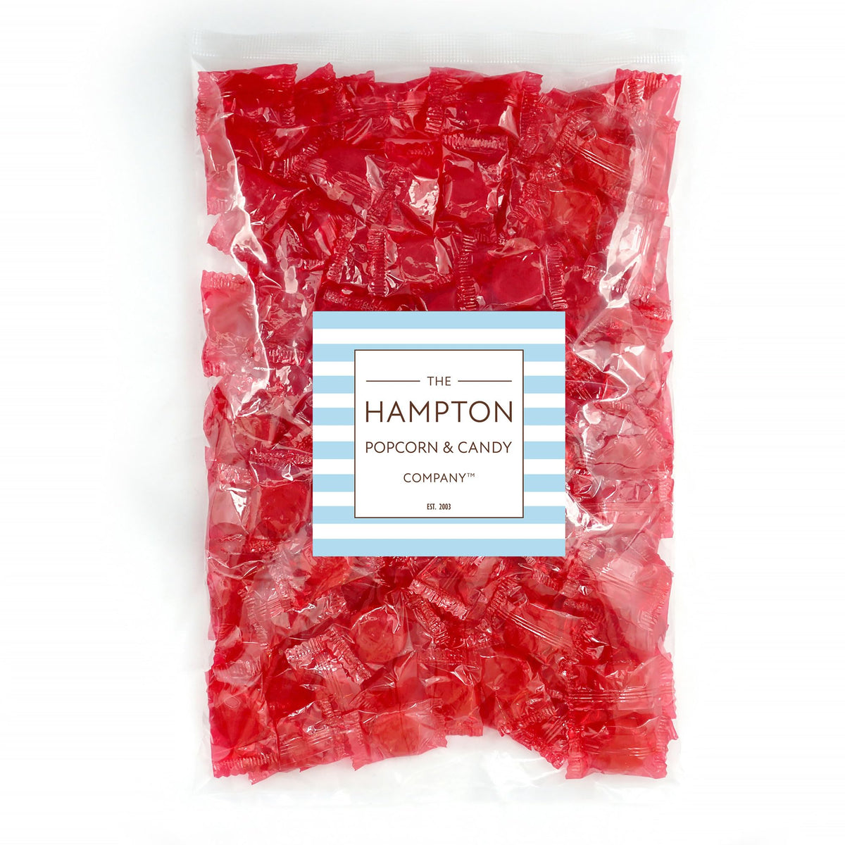 Individually wrapped Cinnamon Discs by The Hampton Popcorn Company for on-the-go.