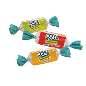 Jolly Ranchers tropical bag flavors closeup showing vibrant fruit varieties for sharing