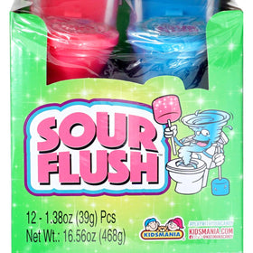 Sour Flush Blue Raspberry powder dip with playful packaging.