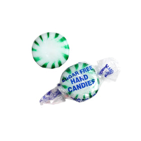 The Hampton sugar-free hard candy close-up highlights mint flavor