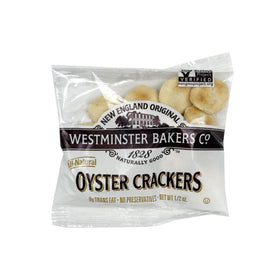 The Hampton Westminster Oyster Crackers in a soup bowl, topping.