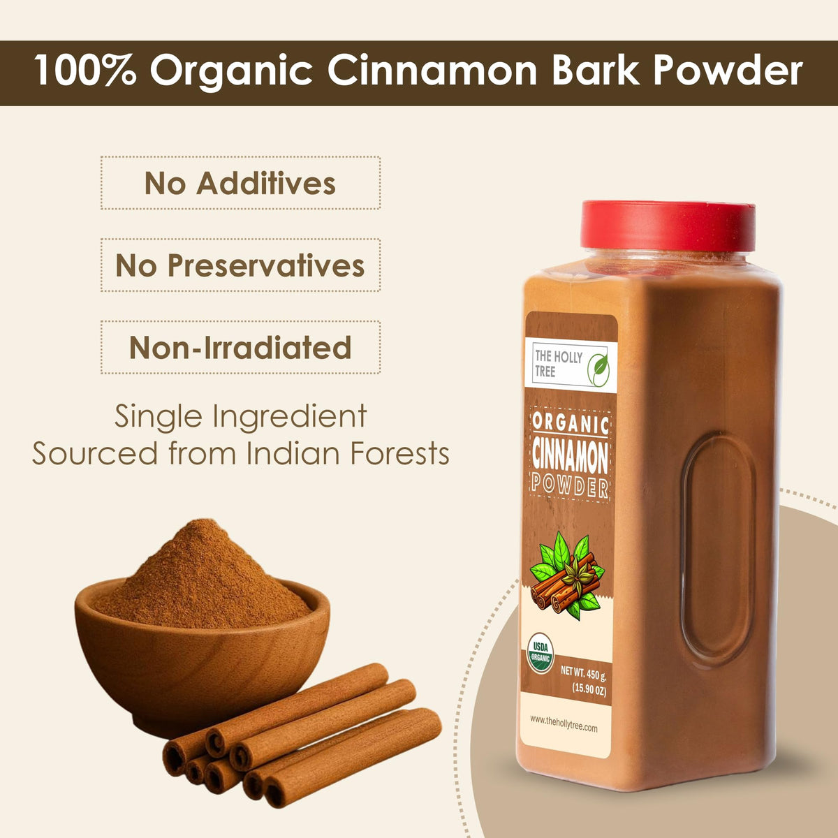 The Holly Tree Cinnamon Powder bulk packaging ready for a busy kitchen.