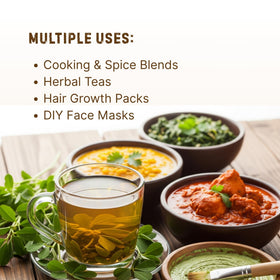 Hair mask with fenugreek powder, a simple step in DIY care rituals.