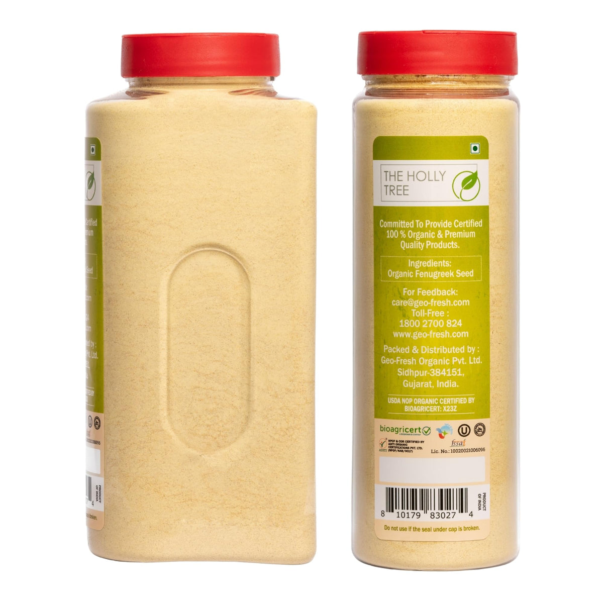 Product label highlights USDA Organic, gluten-free, and kosher certifications.