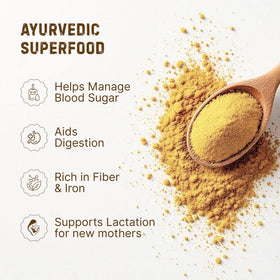 Fenugreek powder added to a spice blend for nutty depth and warmth.