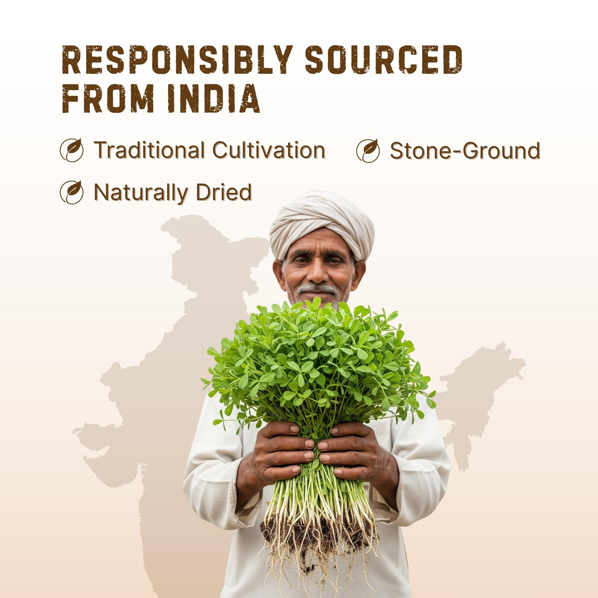 Warm cup with fenugreek tea, ready to enjoy its fragrant notes.