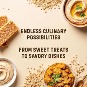 The Holly Tree Organic Hulled Sesame Seeds on dough help make breads richer.