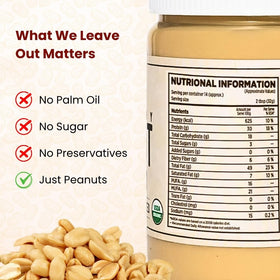 The Holly Tree Peanut Butter on a spoon with unsweetened, additive-free spread.