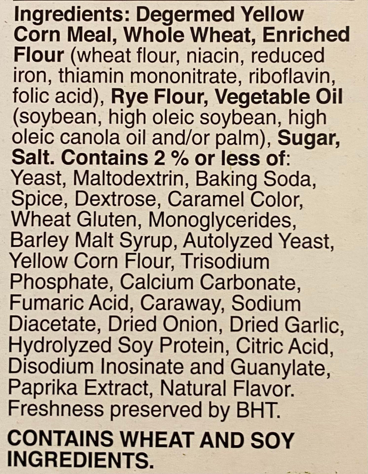 Close look at The Holy South Chex Mix Traditional label and branding.
