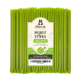 The Honey Jar Green Apple honey stick adds natural sweetness to tea.