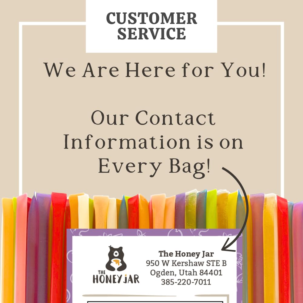 USA-made honey sticks by The Honey Jar, crafted in Utah