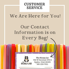 USA-made honey sticks by The Honey Jar, crafted in Utah