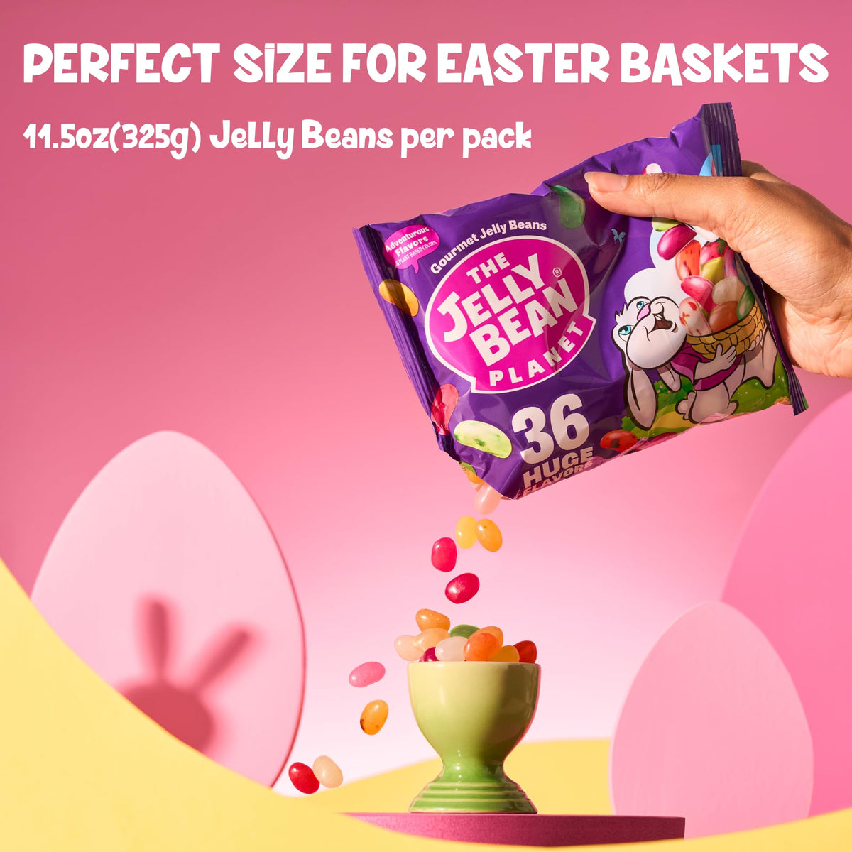 The Jelly Bean Planet 36 natural flavors deliver a fruity tasting experience.