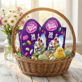 36 natural flavors label highlights gourmet jelly beans.