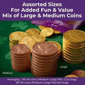 The Madelaine Chocolate Co bulk coin bag for celebrations and gifts.
