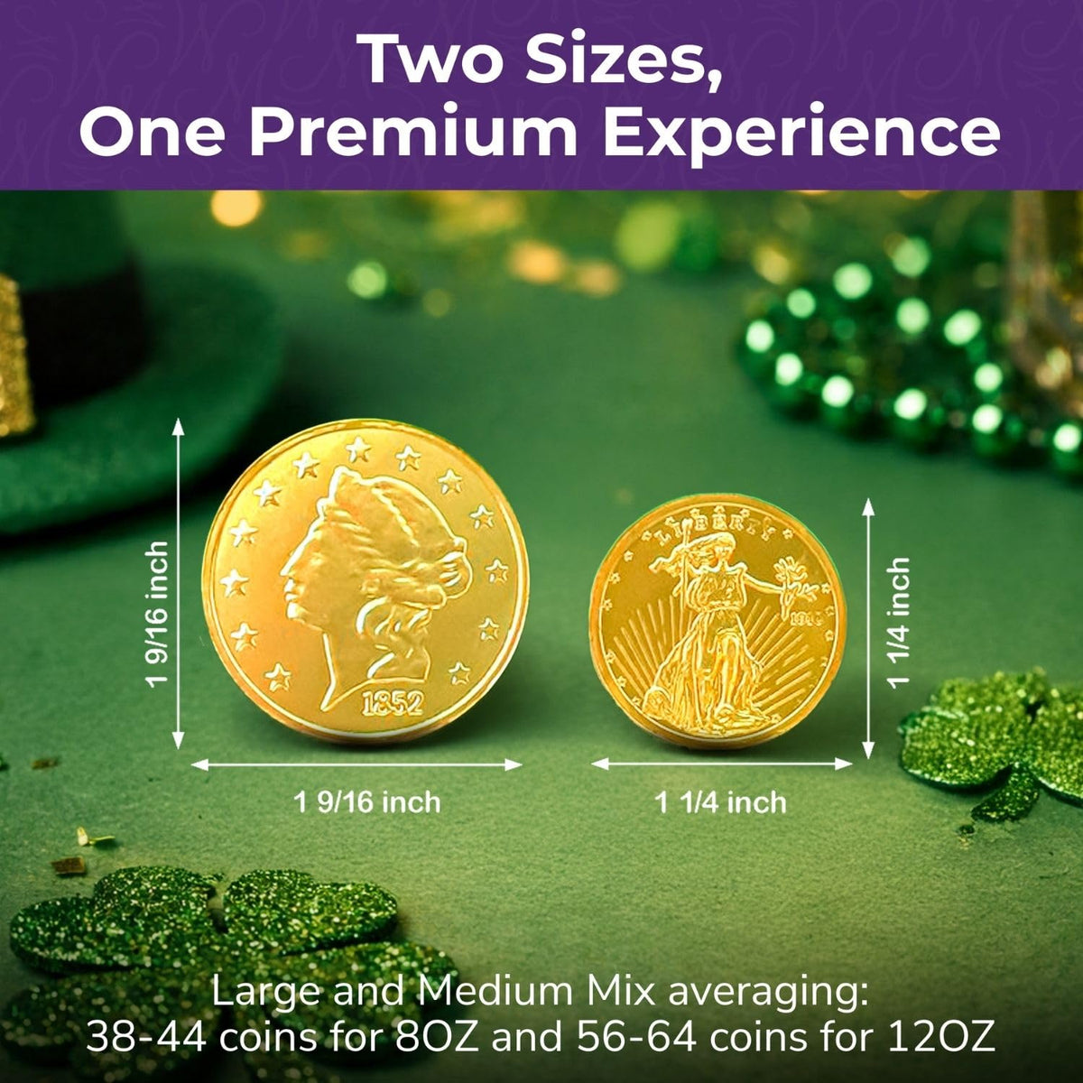 The Madelaine Chocolate Co Easter gold-wrapped coin ideal for party favors.