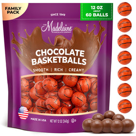 The Madelaine Basketball candy close-up for premium party favors