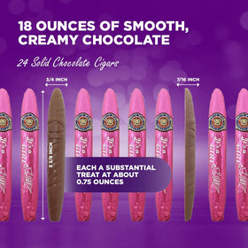 Wrap shows a stork band and It's a Girl message on the cigars