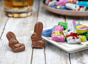 The Madeleine premium milk chocolate bunny, ideal for gifting.