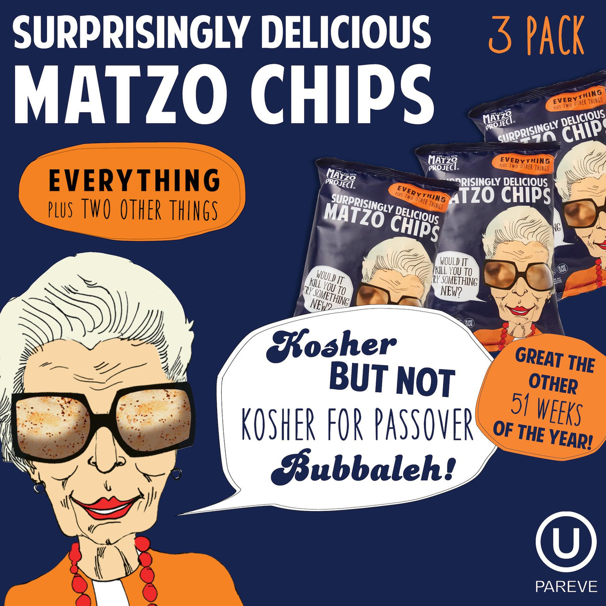 The Matzo Project 6oz snack pack on the go, perfect for school lunches.