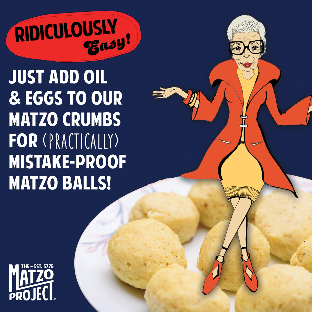 Brooklyn small-batch production seal on The Matzo Project packaging