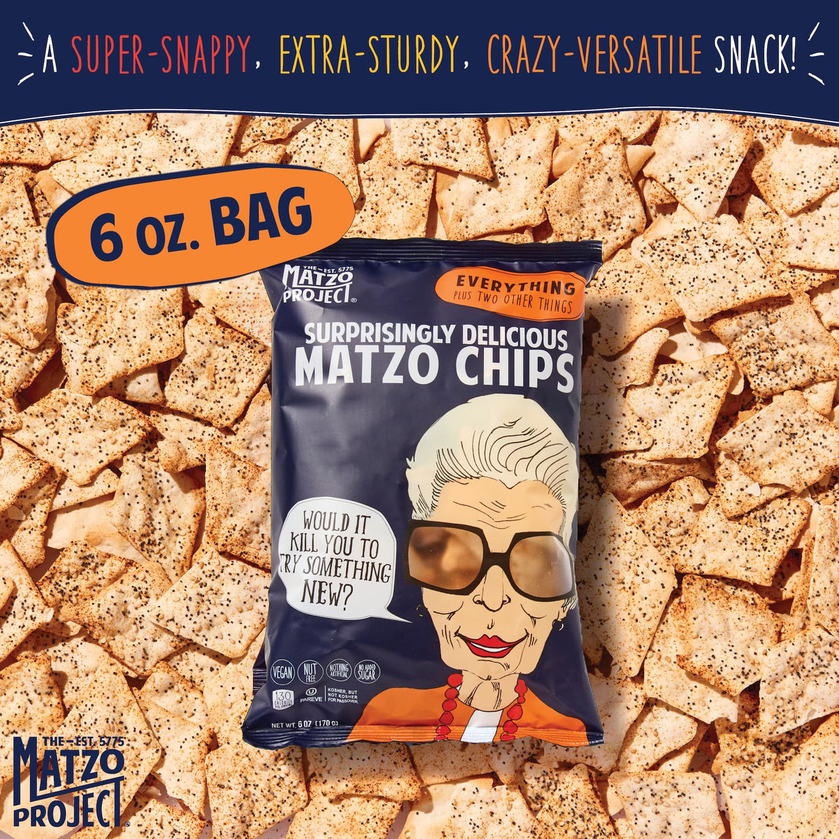 The Matzo Project charcuterie board idea with Everything chips as a centerpiece.
