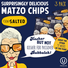 The Matzo Project Matzah Flatbread Chips for dipping hummus.