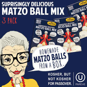 Closeup of The Matzo Project matzo ball mix ingredients