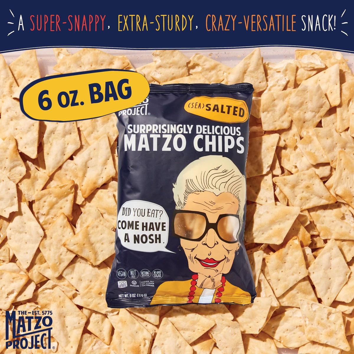 The Matzo Project Matzo Chips on a charcuterie board to elevate the platter.