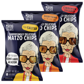 The Matzo Project matzo chips sea salt, perfect for dipping and on-the-go snacking.