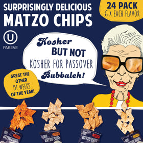 The Matzo Project Salted chips 1oz bag, versatile with cream cheese or hummus.