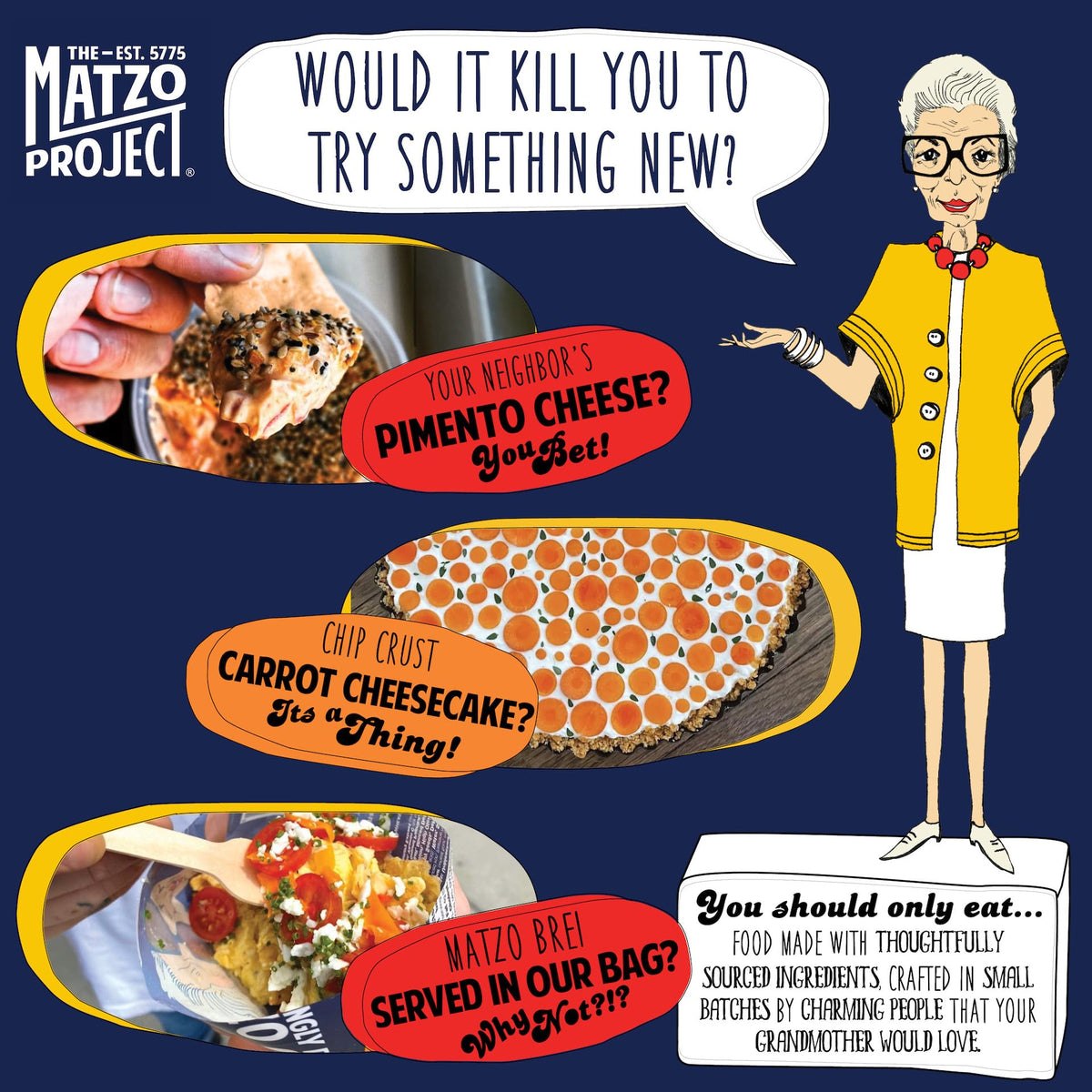 The Matzo Project Small-Batch Brooklyn Crackers, crafted in Brooklyn for fresh flavor.