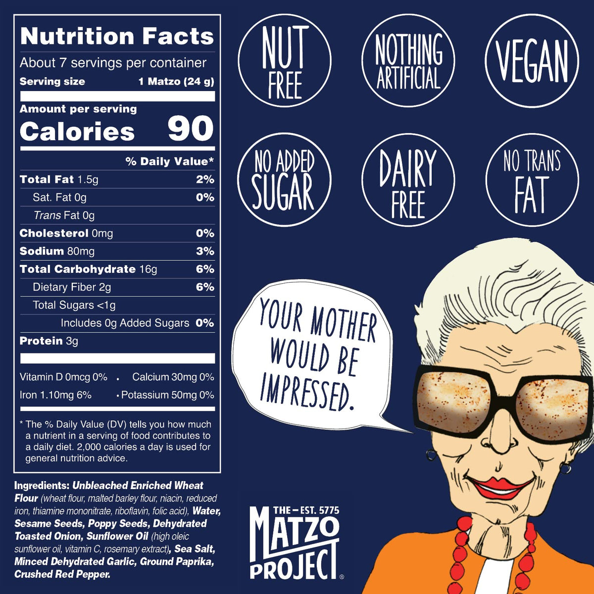 Close-up of vegan, nut-free matzo crackers made with simple ingredients.