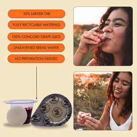 The Miracle Meal concord grape juice cups with convenient sealed tops for easy serving