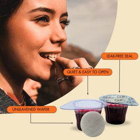 The Miracle Meal easy to open top foil seals reduce noise during distribution