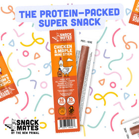 The New Primal Snack Mates sticks deliver 5g protein per stick for kids