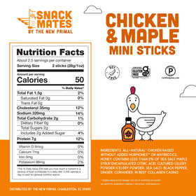 The New Primal Snack Mates on-the-go image emphasizes portable, low-sugar protein for busy kids.