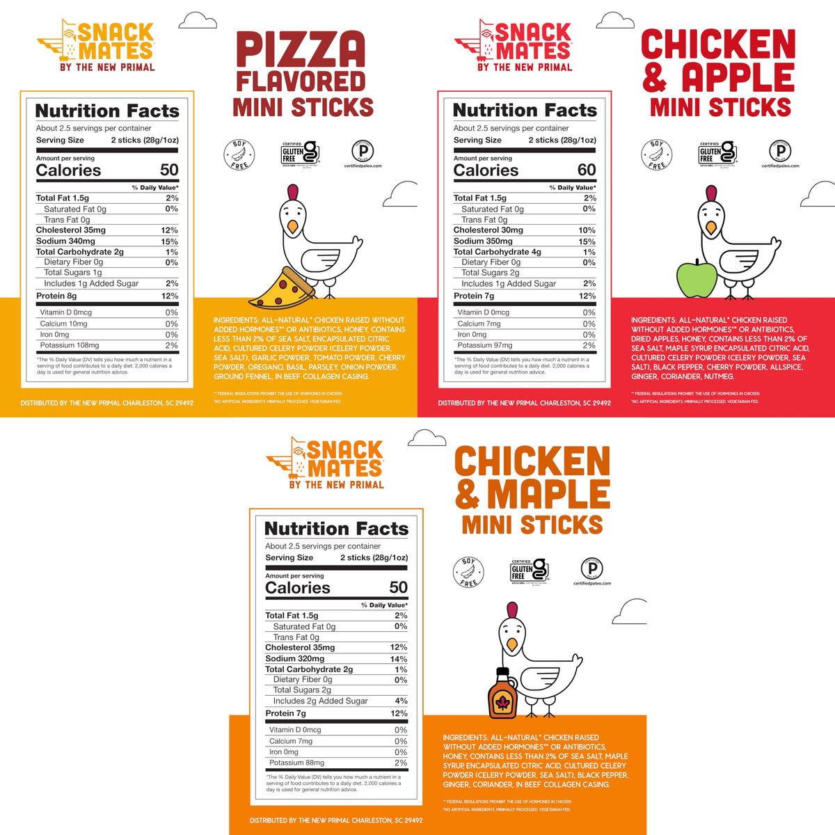 The New Primal Snack Mates pizza flavor sticks are kid-friendly for lunch boxes