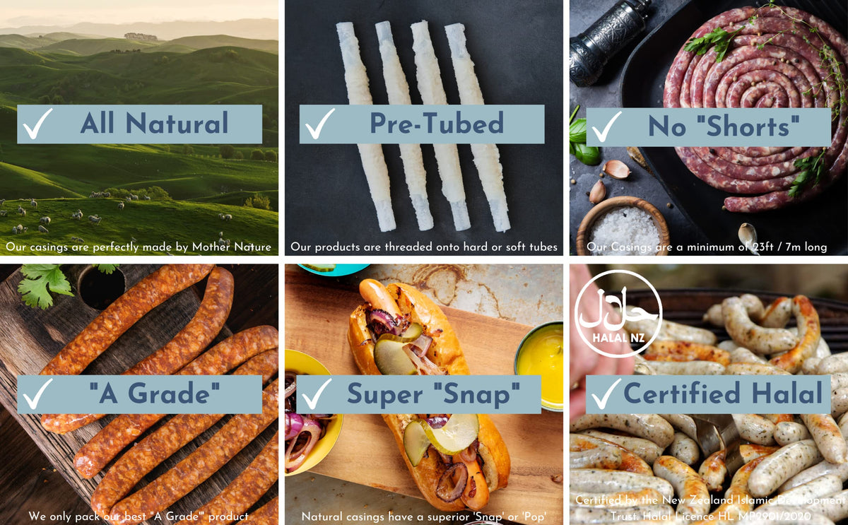 The New Zealand Casings Co no-short guarantee minimizes waste and improves yields.