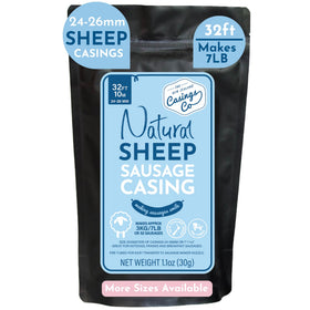 THE NEW ZEALAND CASINGS CO natural sheep casing 24-26mm for even sausage links